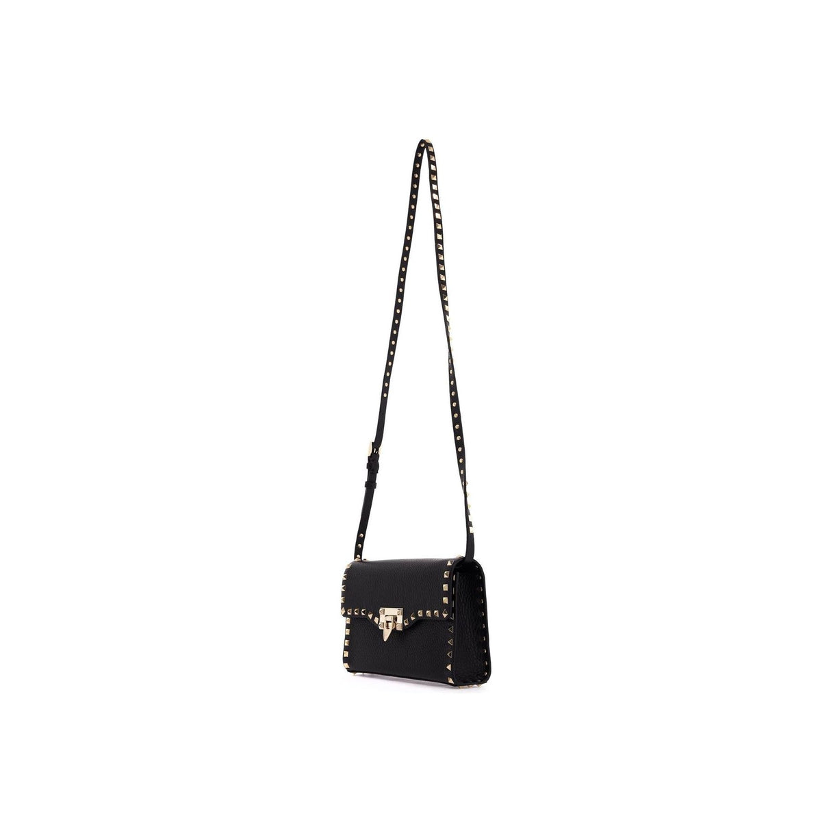 VALENTINO GARAVANI-Rockstud Small Grainy Calfskin Crossbody Bag -JOHN JULIA.