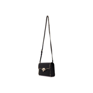 VALENTINO GARAVANI-Rockstud Small Grainy Calfskin Crossbody Bag -JOHN JULIA.