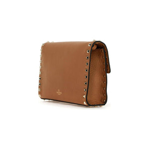 Small Rockstud Grainy Calfskin Crossbody Bag.