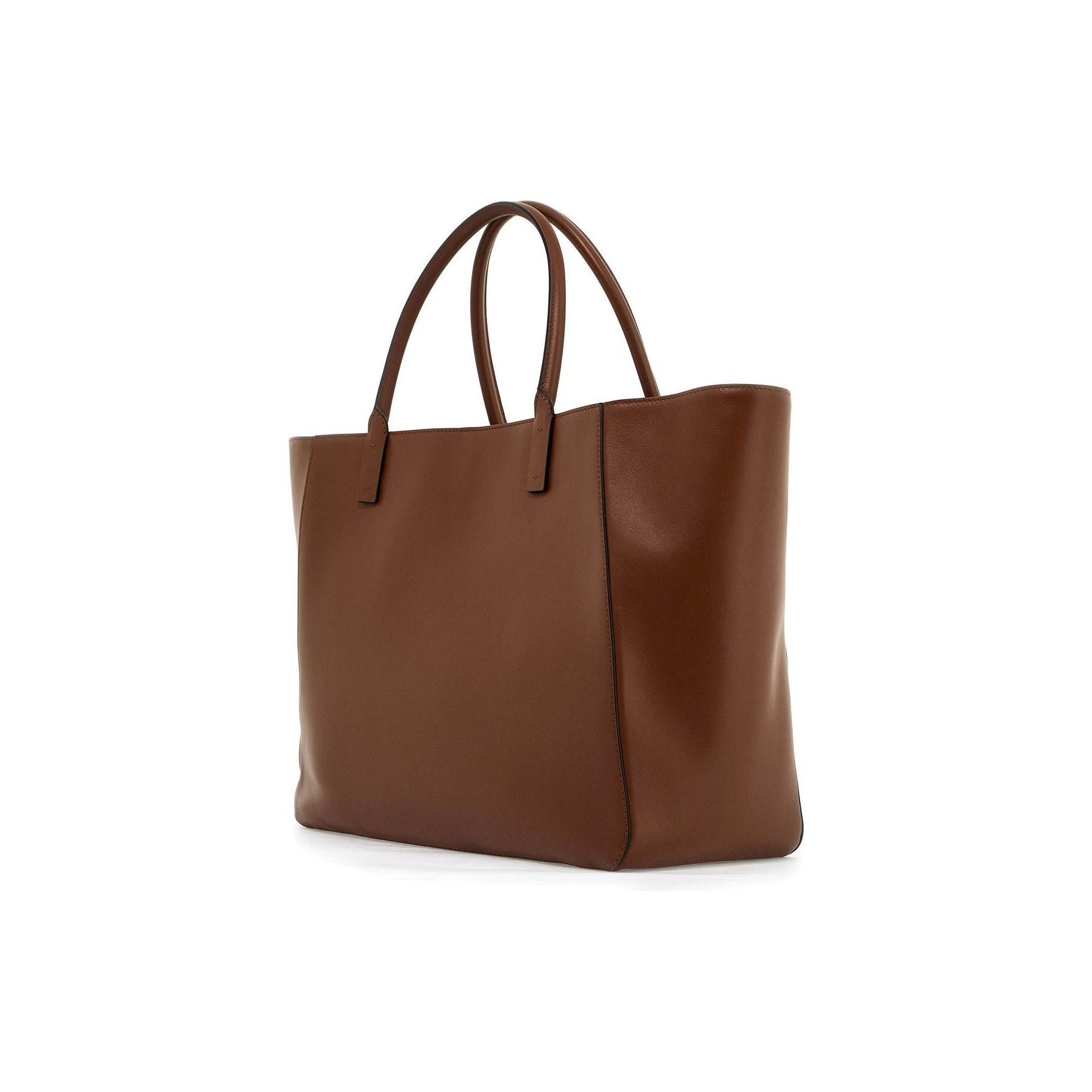 Leather VLogo Side Shopping Bag