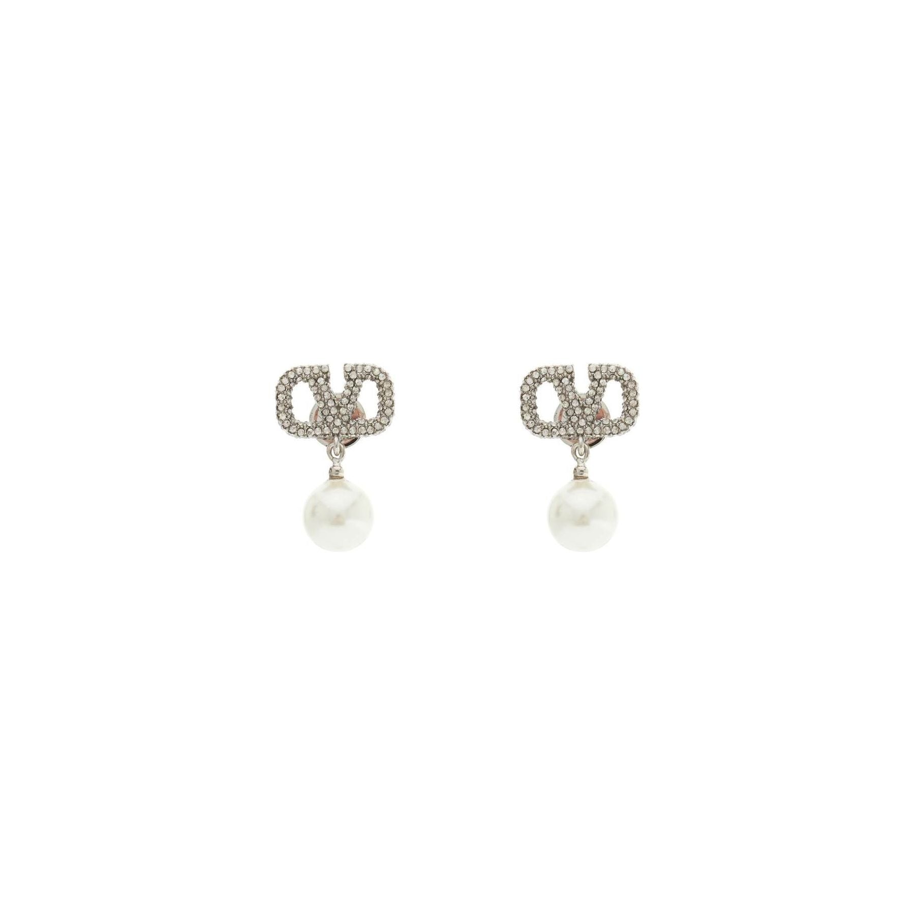 Swarovski® Crystal VLogo Signature Pearl Earrings
