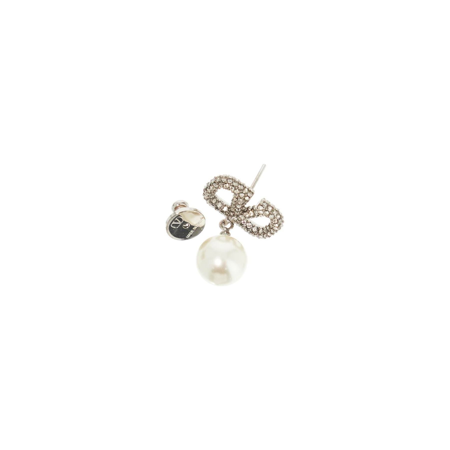Swarovski® Crystal VLogo Signature Pearl Earrings