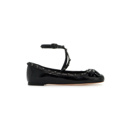 VALENTINO GARAVANI-Patent Rockstud Ballet Flats-JOHN JULIA