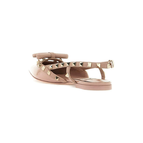 Rockstud Bow Slingback Ballerinas.