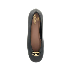 Calf Leather VLogo Ballet Flats.