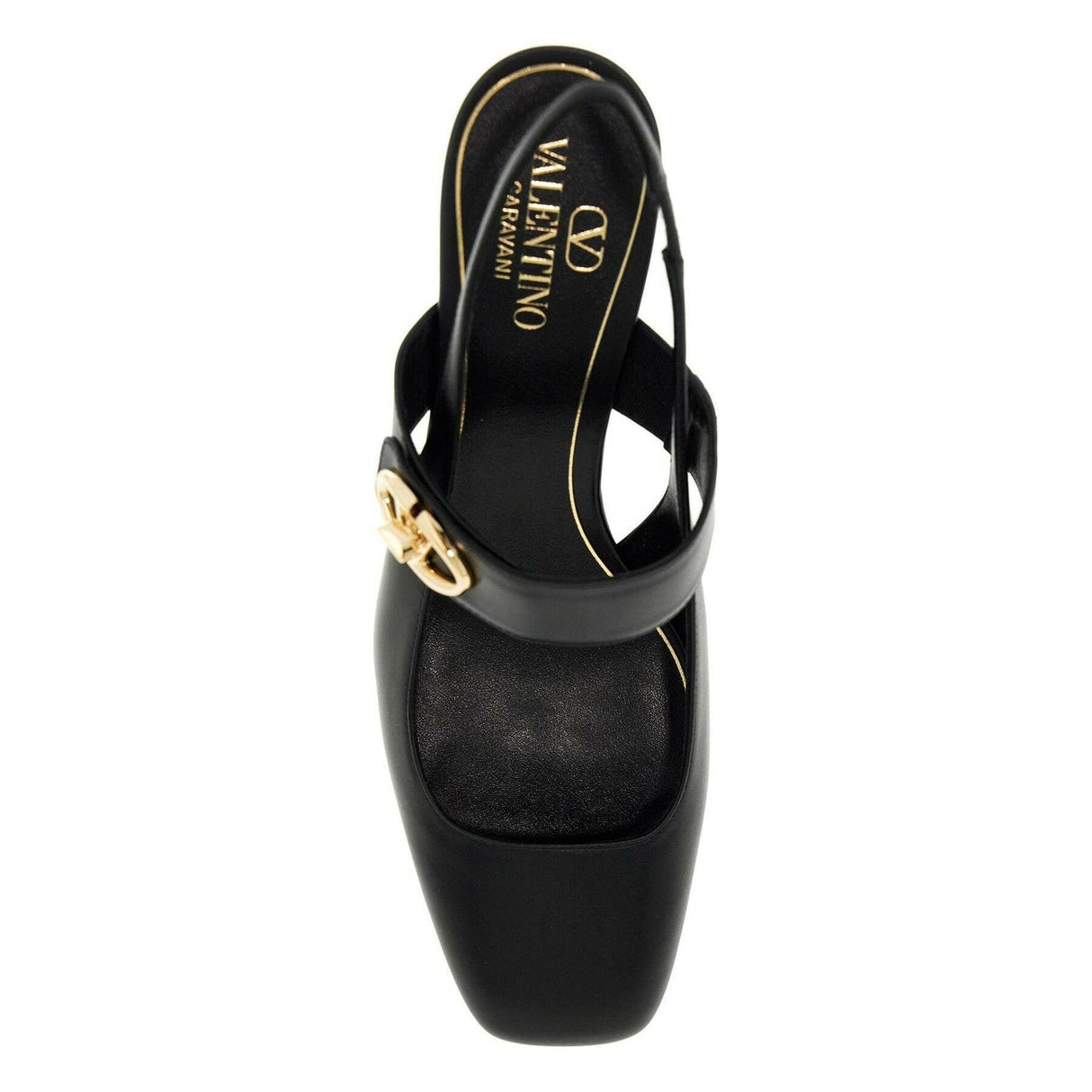 VLogo Locker Mary-Jane Leather Pumps.