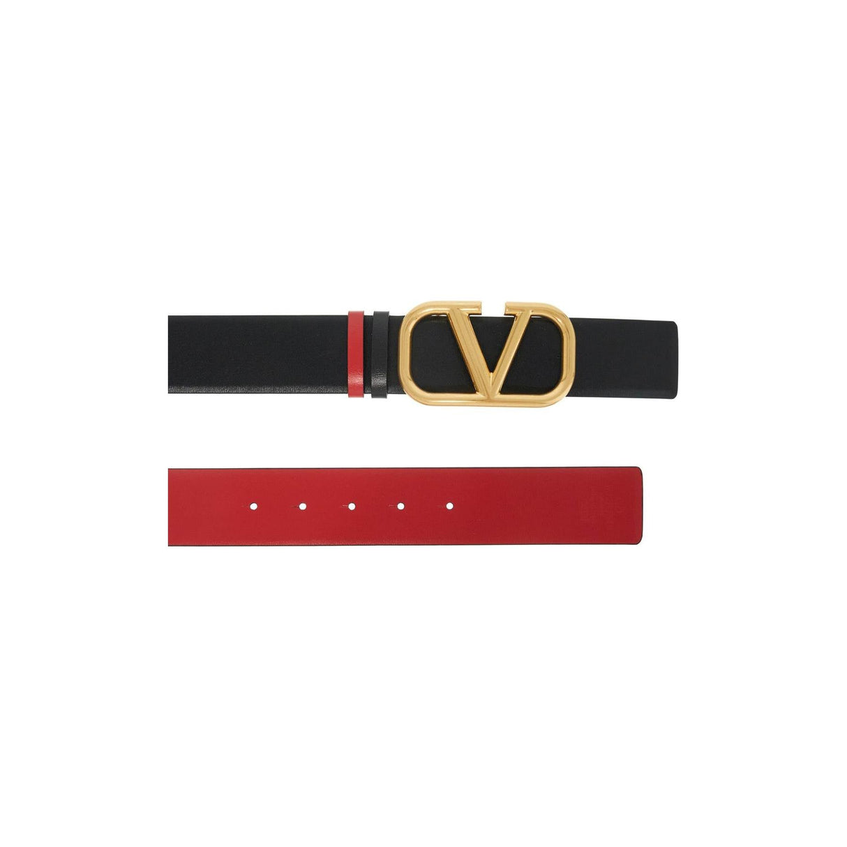 VALENTINO GARAVANI-Leather Vlogo Signature Reversible Belt -JOHN JULIA.