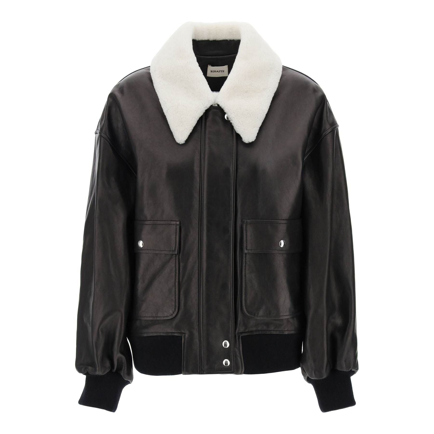 KHAITE-Leather Shellar Jacket -JOHN JULIA.