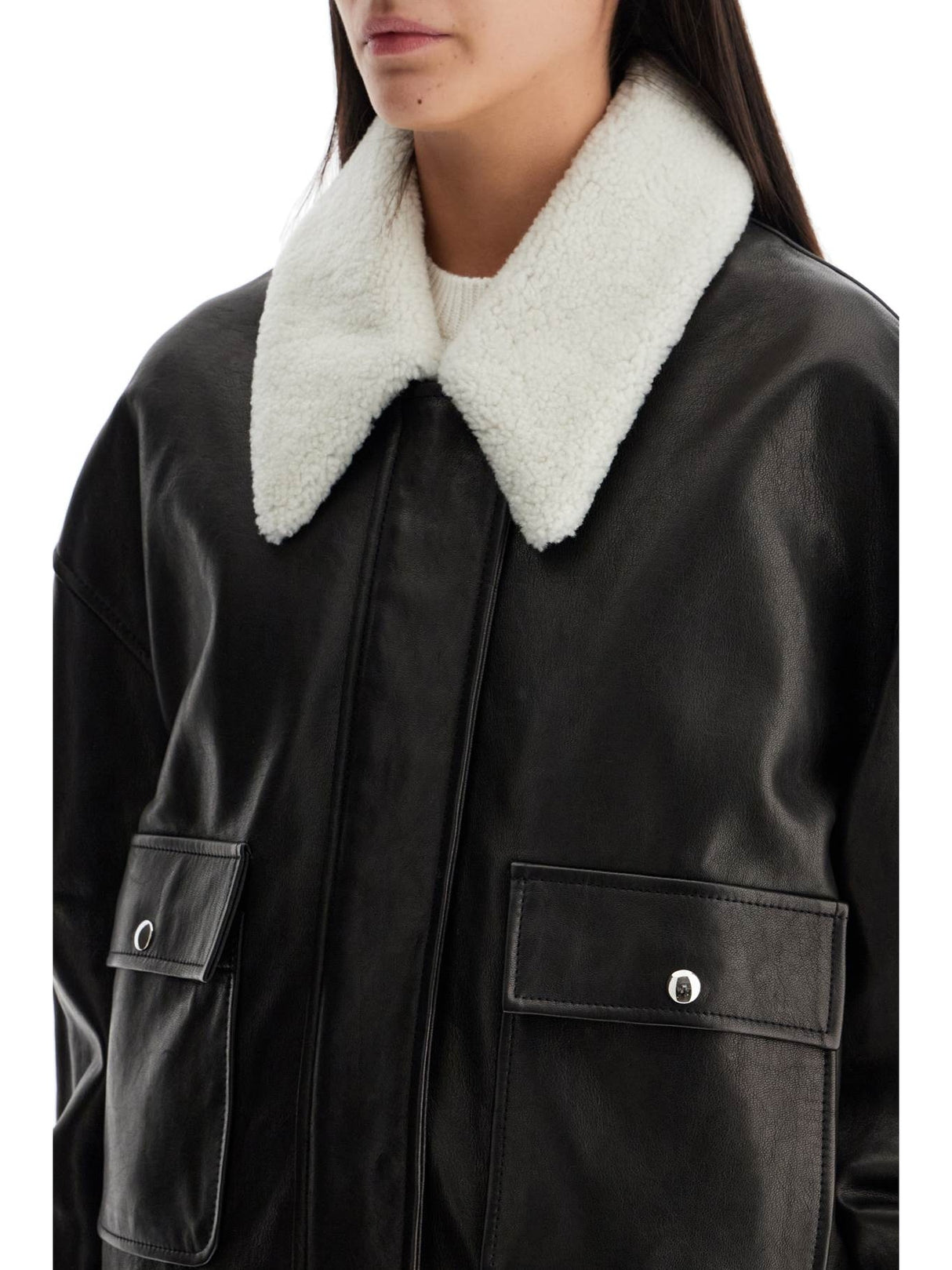 Leather Shellar Jacket-KHAITE-JOHN JULIA