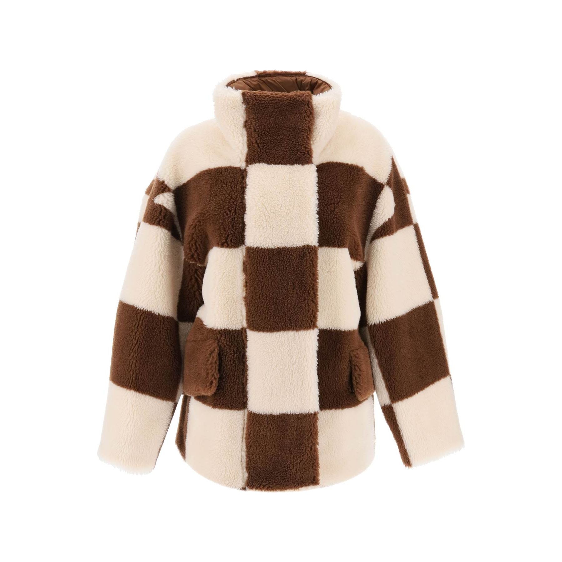 Dani Teddy Jacket With Checkered Motif