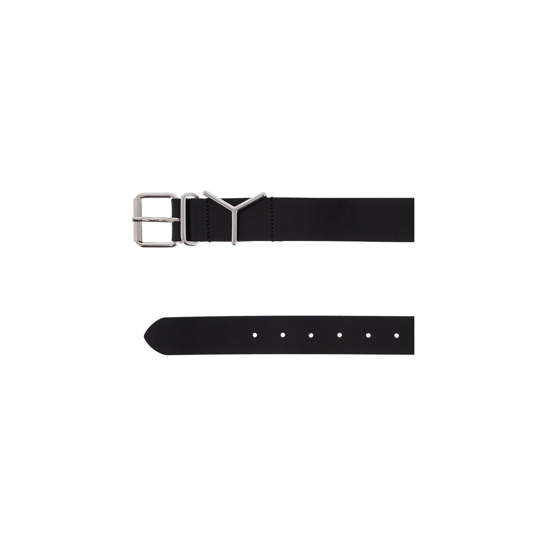 Y-Shaped Buckle Leather Belt