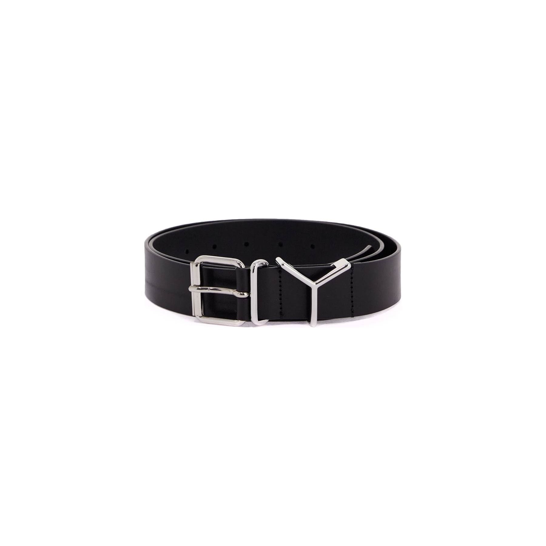 Y-Shaped Buckle Leather Belt