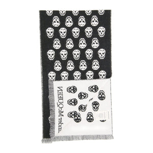 Skull Reversible Wool Scarf