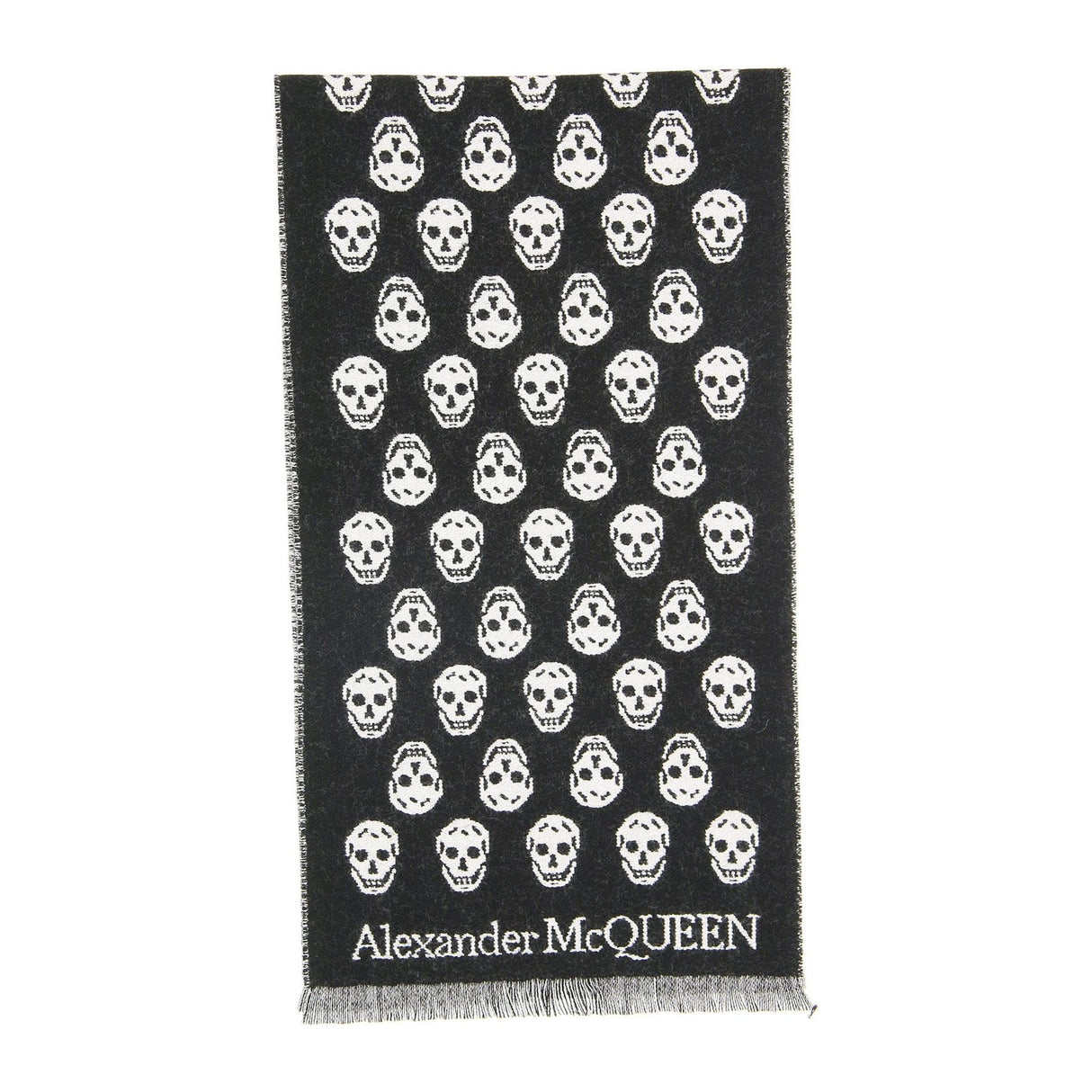 Skull Reversible Wool Scarf