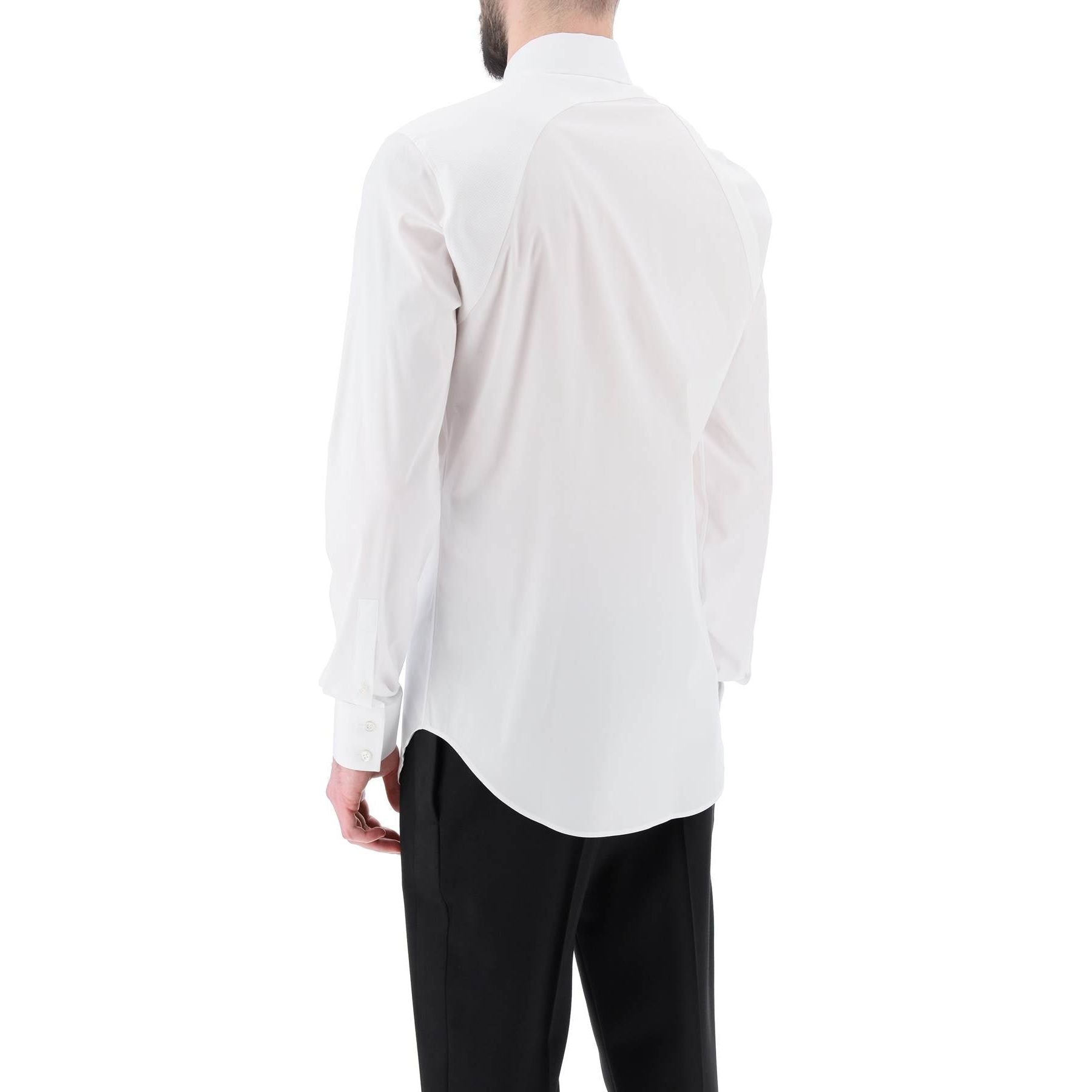 Stretch Cotton Harness Button-Up Shirt