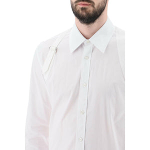 Stretch Cotton Harness Button-Up Shirt.