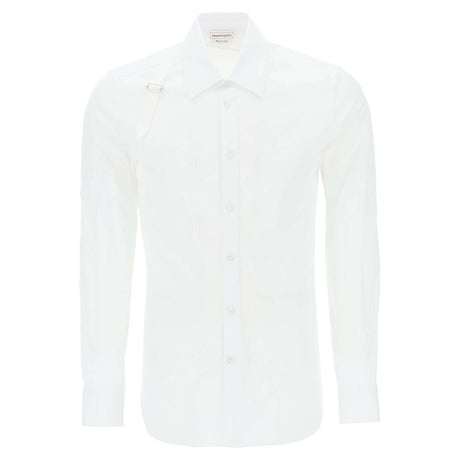 Stretch Cotton Harness Button-Up Shirt.