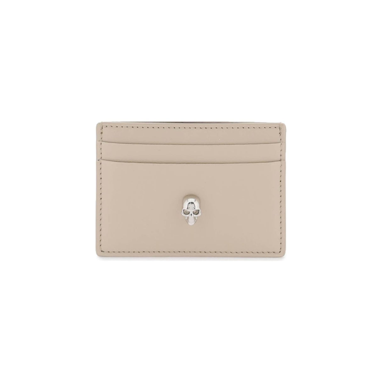 Saffiano Leather Skull Card Holder