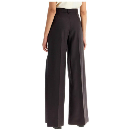 High-Waisted Wool Flared Trousers.