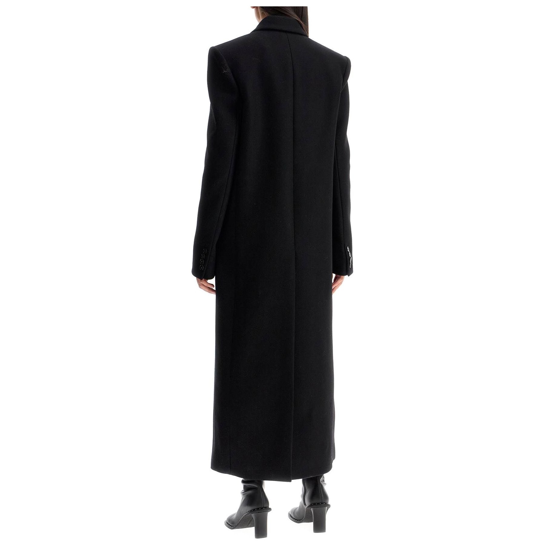 Long Double-Breasted Wool Coat