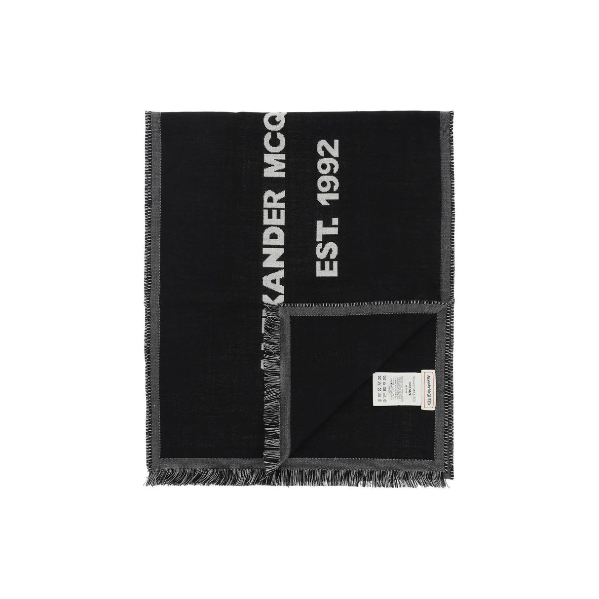 McQueen Graffiti Wool Oversized Scarf