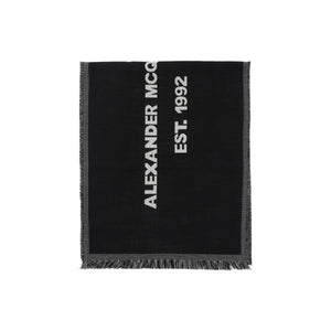 McQueen Graffiti Wool Oversized Scarf