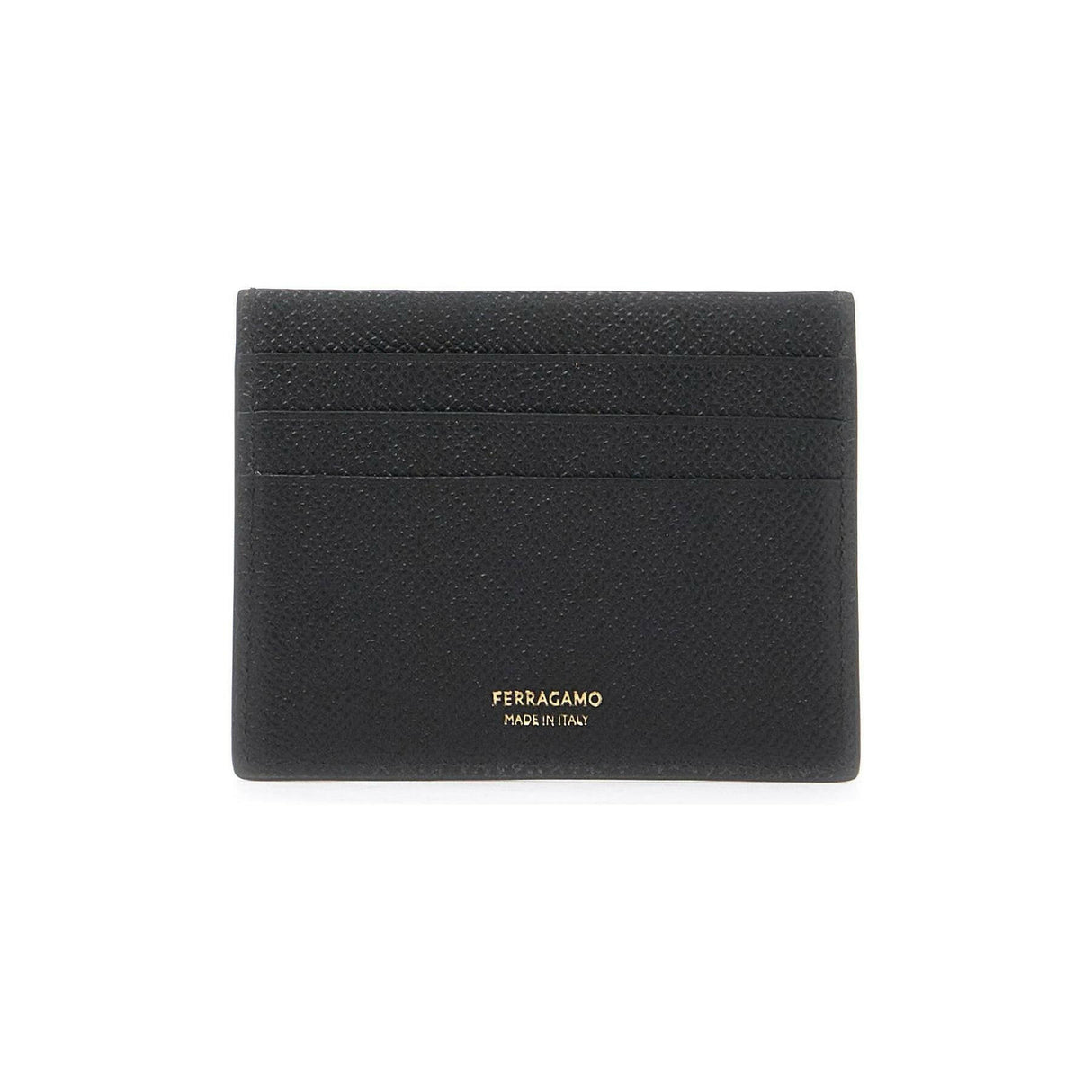 Gancini Hammered Leather Card Holder.