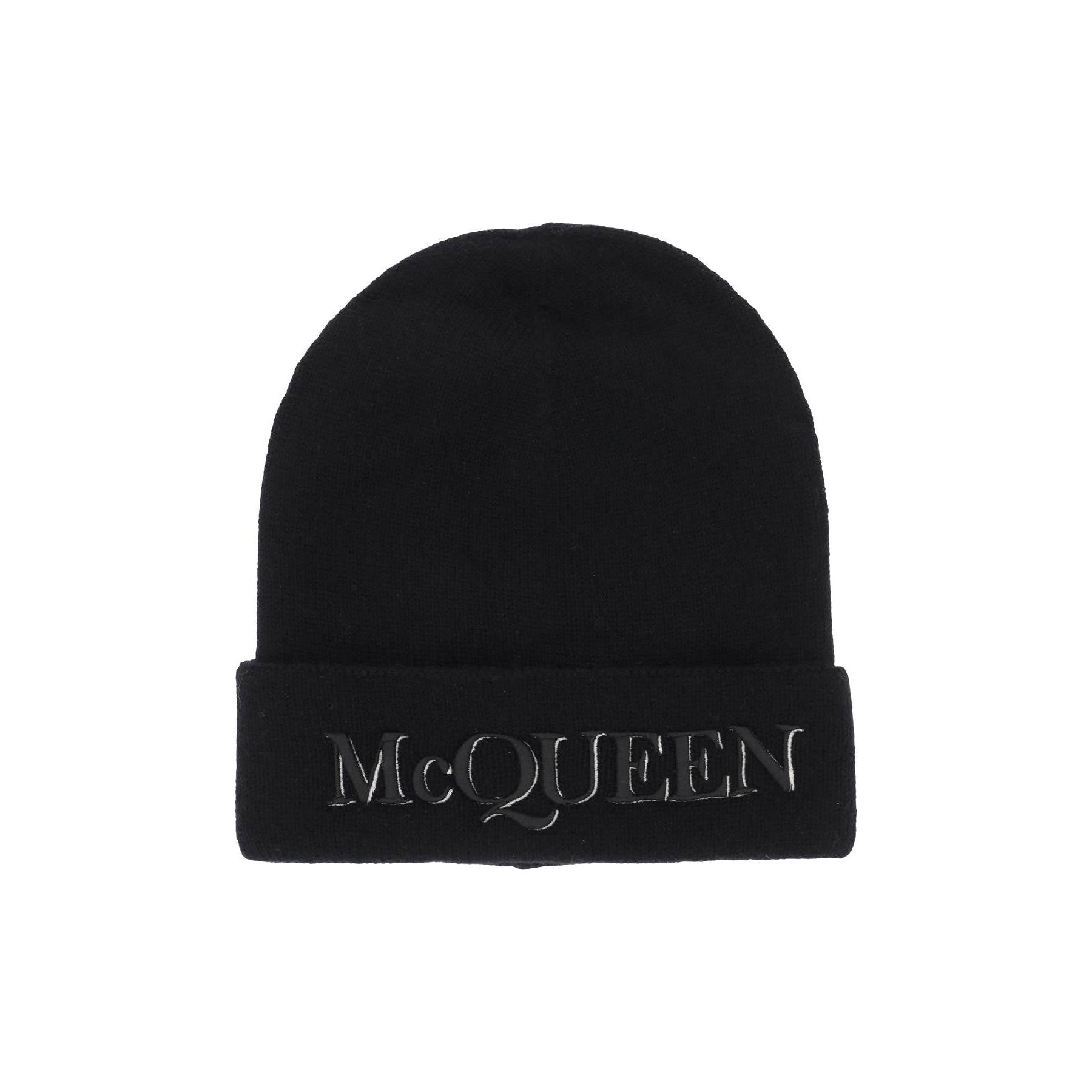 Cashmere Beanie with Embroidered Logo