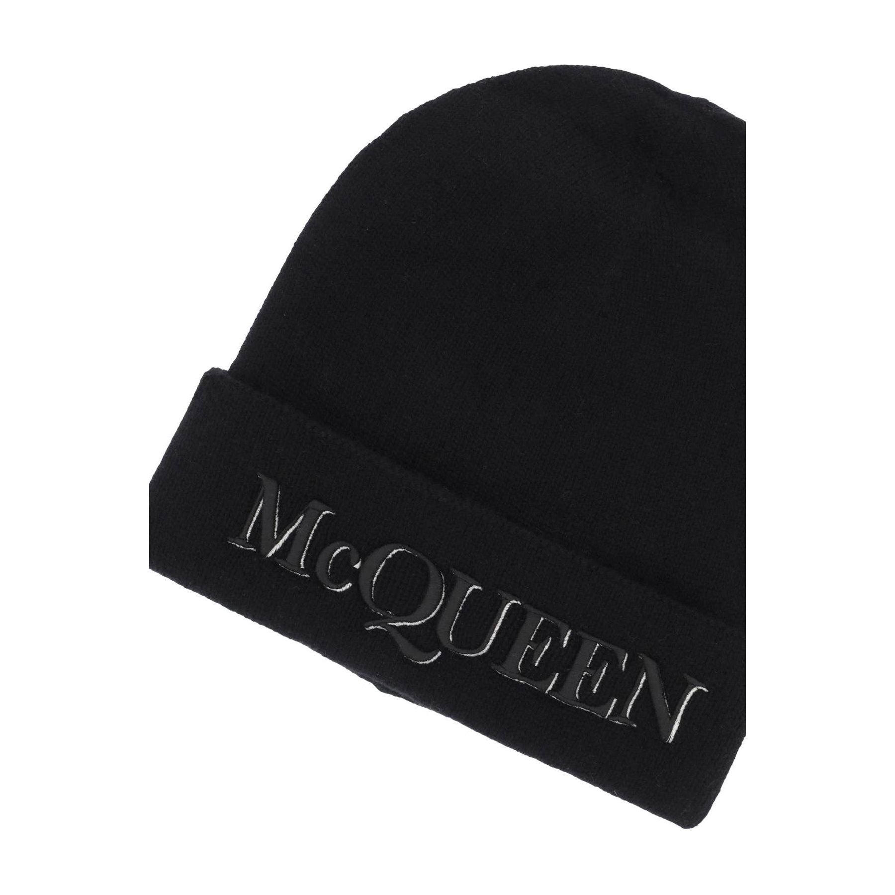 Cashmere Beanie with Embroidered Logo