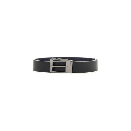 Square Buckle Reversible Leather Belt.