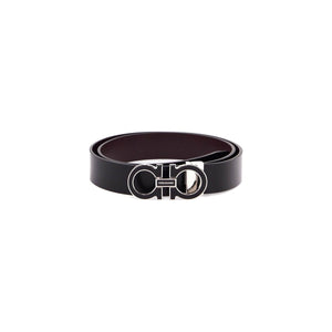 FERRAGAMO-Reversible Leather Gancini Belt -JOHN JULIA.