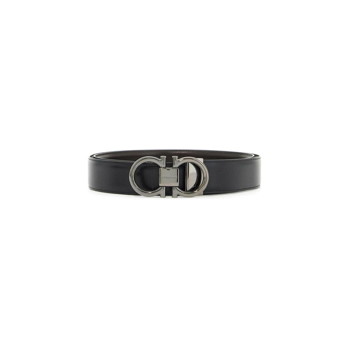 Gancini Reversible Leather Belt.