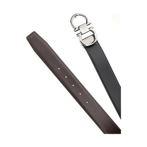 Gancini Reversible Leather Belt.