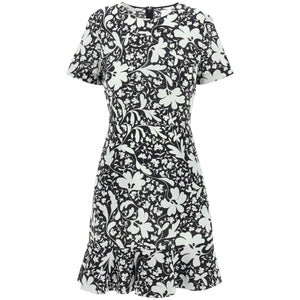 Floral Organic Silk Crepe Mini Dress