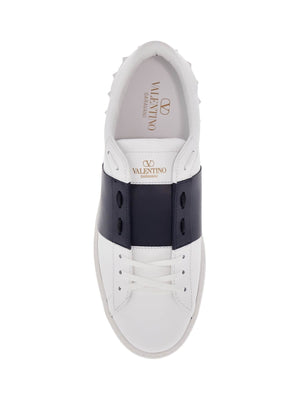 Open Perforated Leather Sneakers-VALENTINO GARAVANI-JOHN JULIA