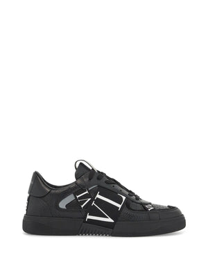 Vltn Logo Leather Sneakers-VALENTINO GARAVANI-JOHN JULIA