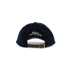 Velvet Ribbed Baseball Cap With Nine