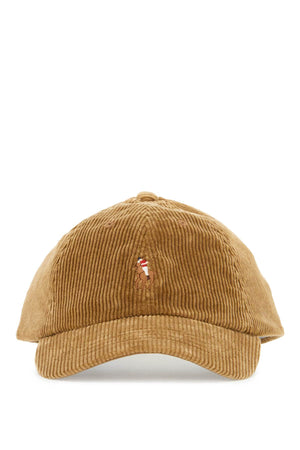 Velvet Ribbed Baseball Cap With Nine