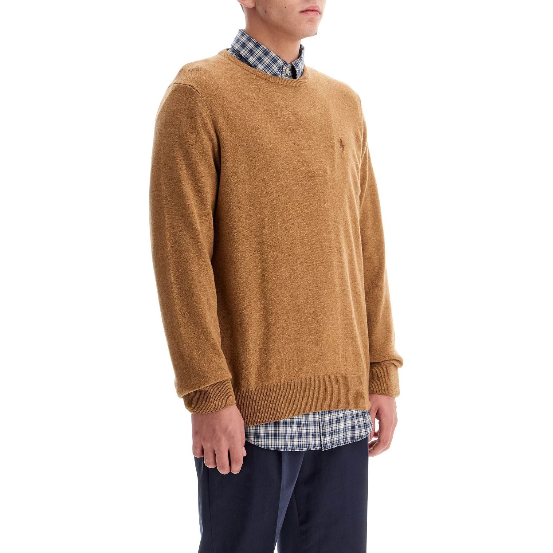 Wool Pullover With Pony Embroidery