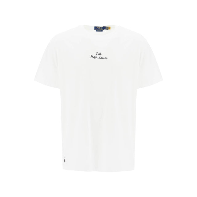 POLO RALPH LAUREN-Embroidered Signature T Shirt -JOHN JULIA.