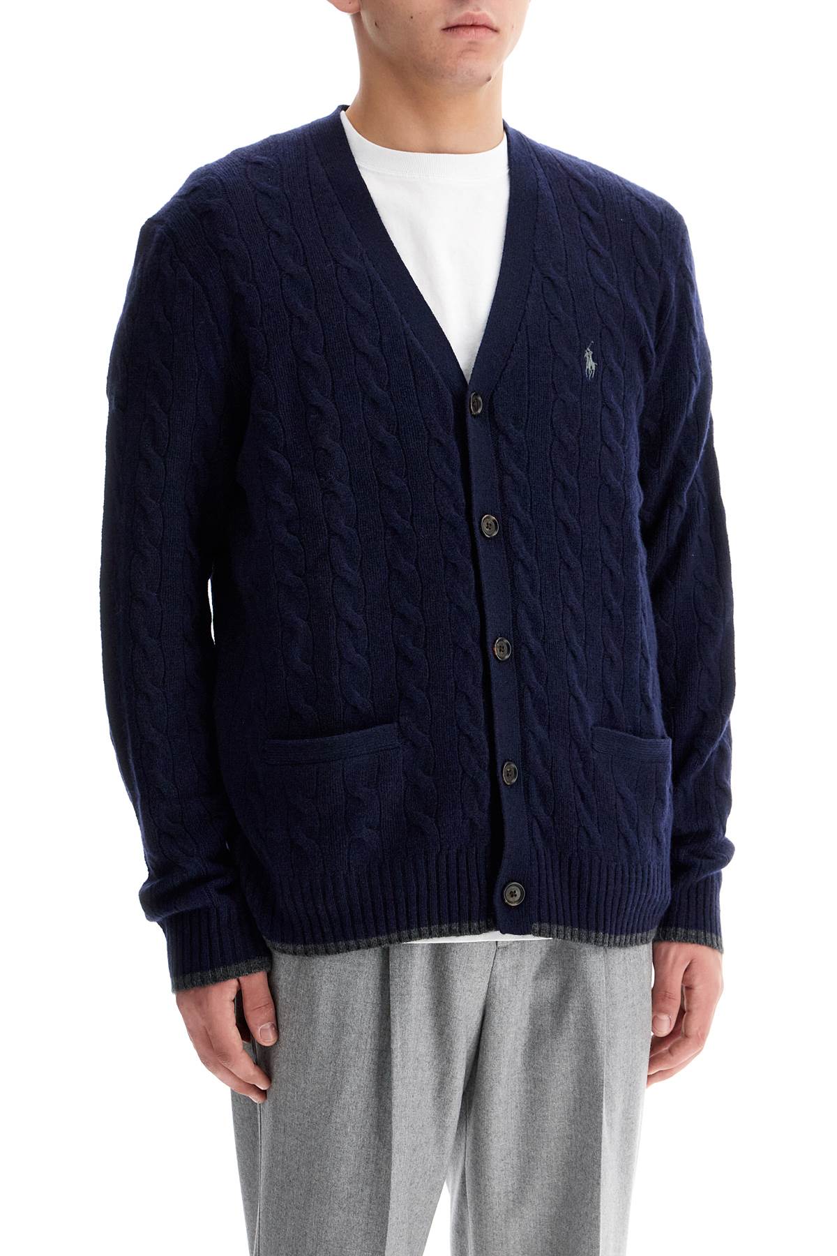 Wool And Cashmere Braided Cardigan