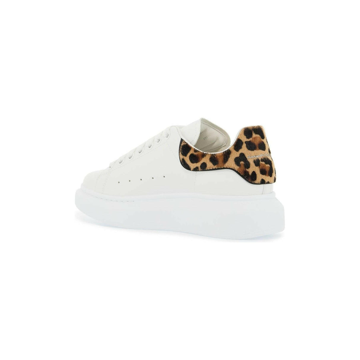 Oversized Leopard Calf Hair Sneakers.