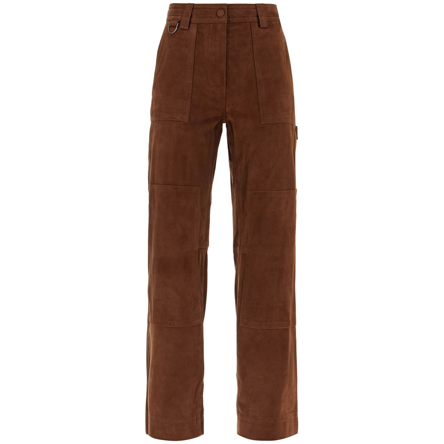 SAKS POTTS-Suede Leather Workwear Pants -JOHN JULIA.