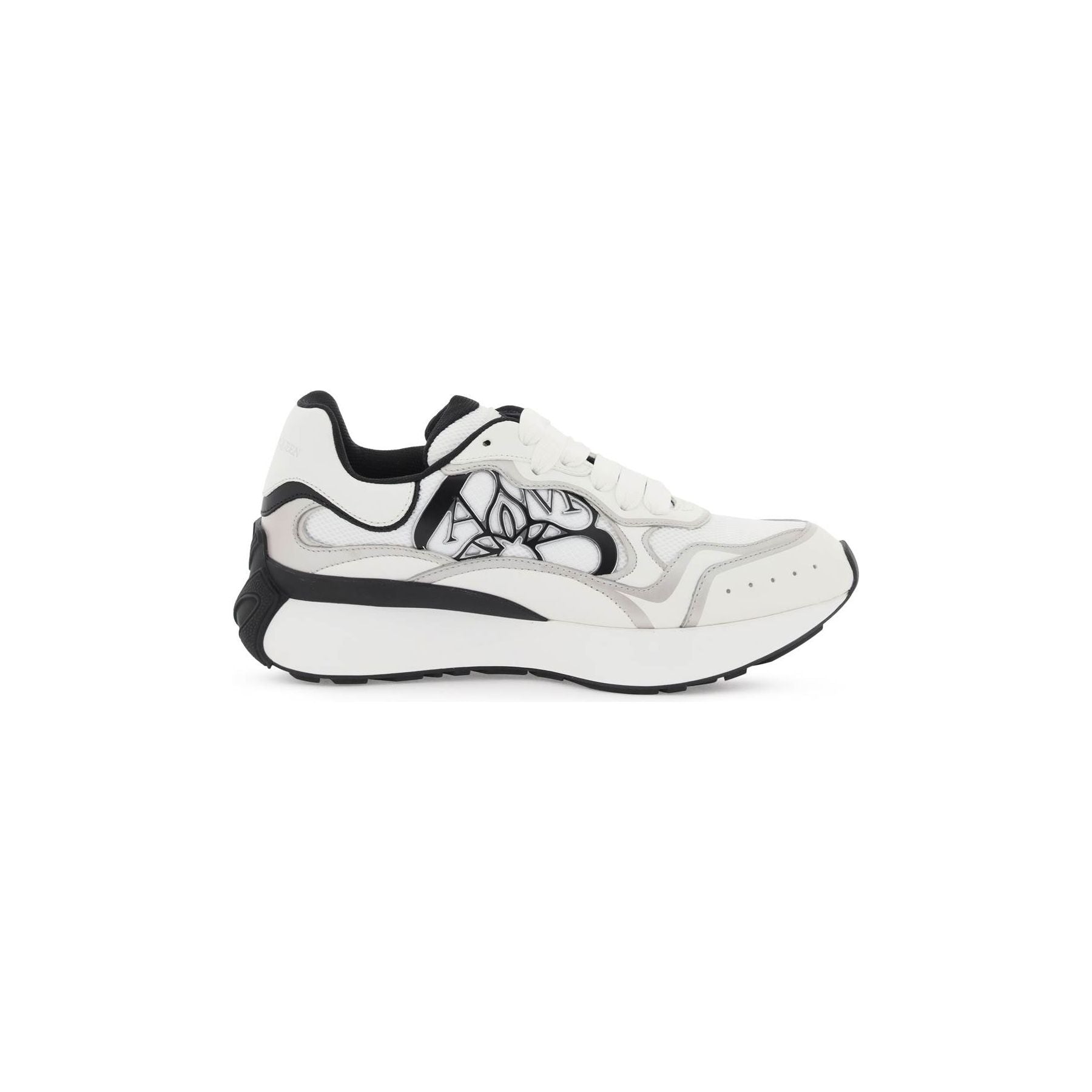 Mesh and Leather Sprint Runner Sneakers