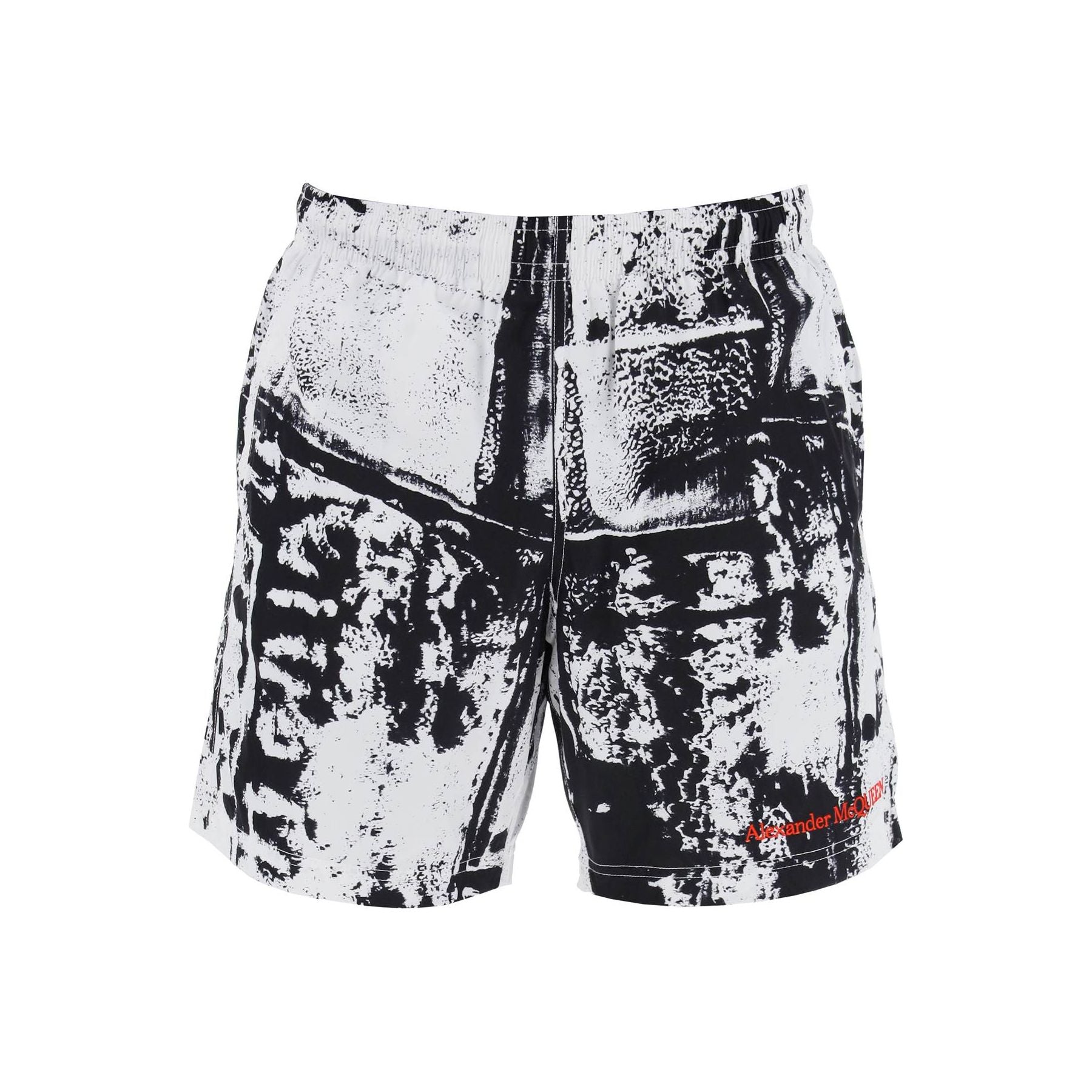 Fold Print Nylon Beach Shorts