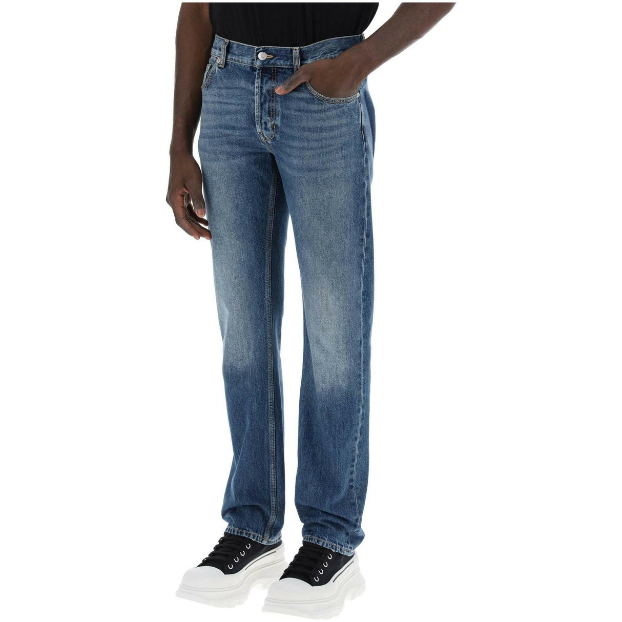 Straight-Leg Jeans.