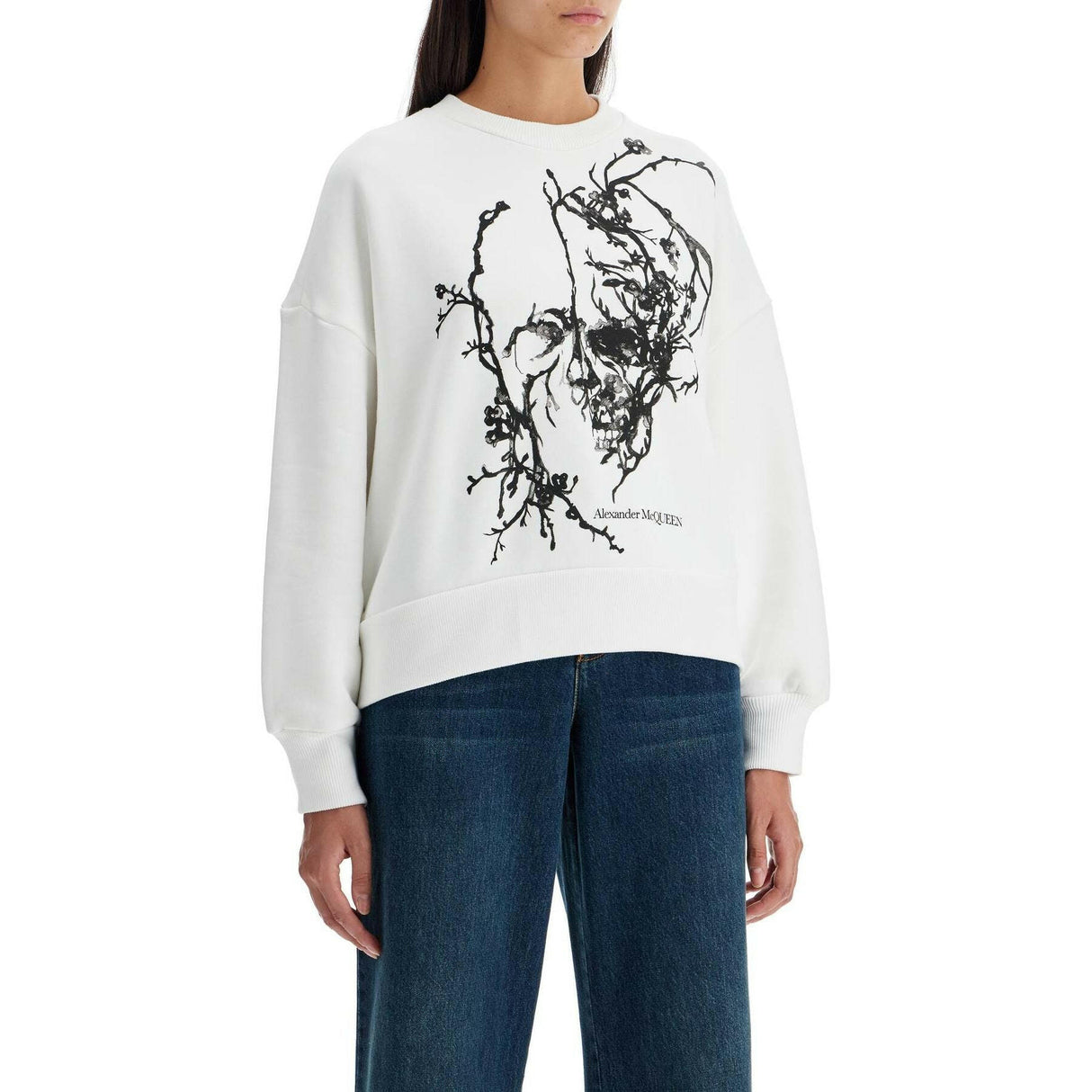 Blossom Skull Cotton Sweatshirt.