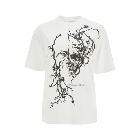 ALEXANDER MCQUEEN-Blossom Skull Oversized T-shirt-JOHN JULIA