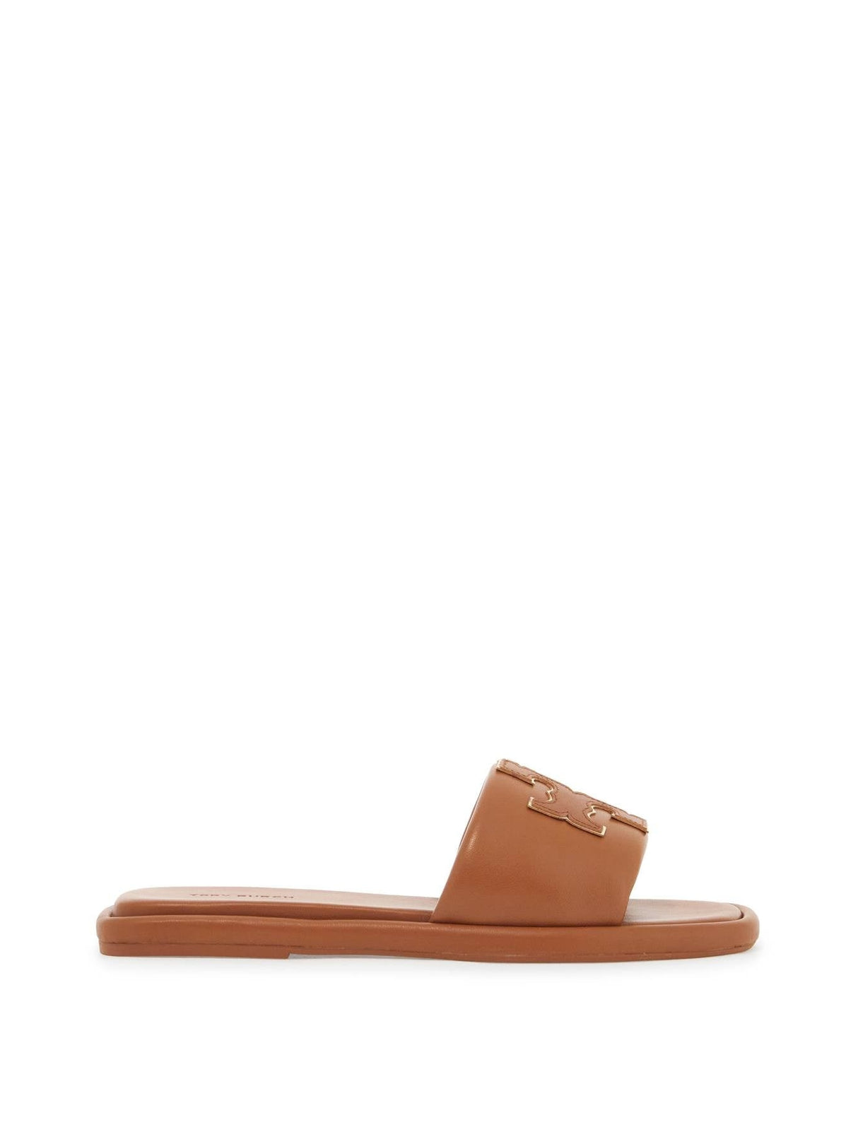 Double T Leather Slides-Tory Burch-JOHN JULIA