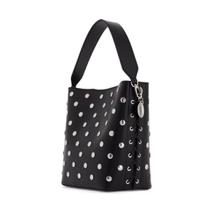 STELLA MCCARTNEY-Large Frayme Bucket Bag With Studs -JOHN JULIA.